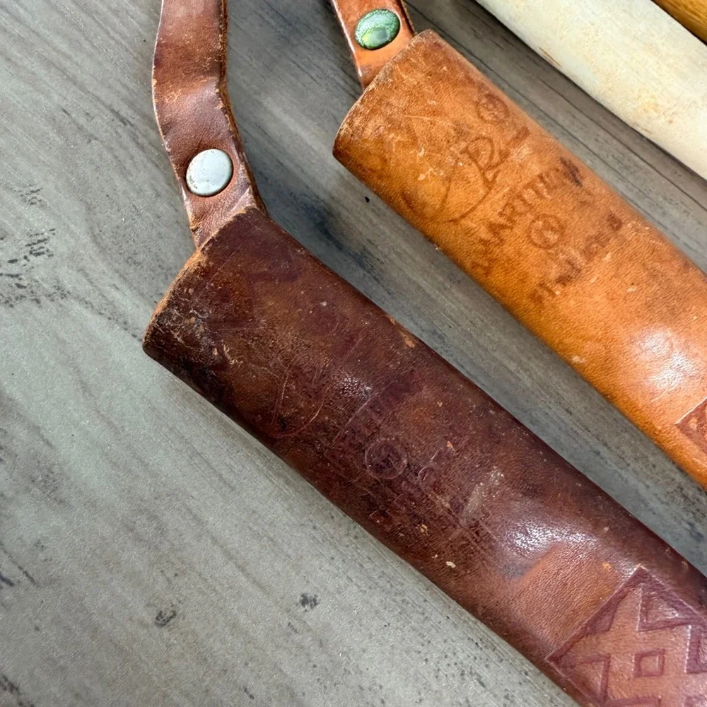 2x‎ J Marttiini Finland Hand Ground Stainless Rapala Fillet Knife Leather Sheath